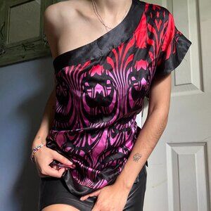 Bebe One-Shoulder Pattern Tank ✰